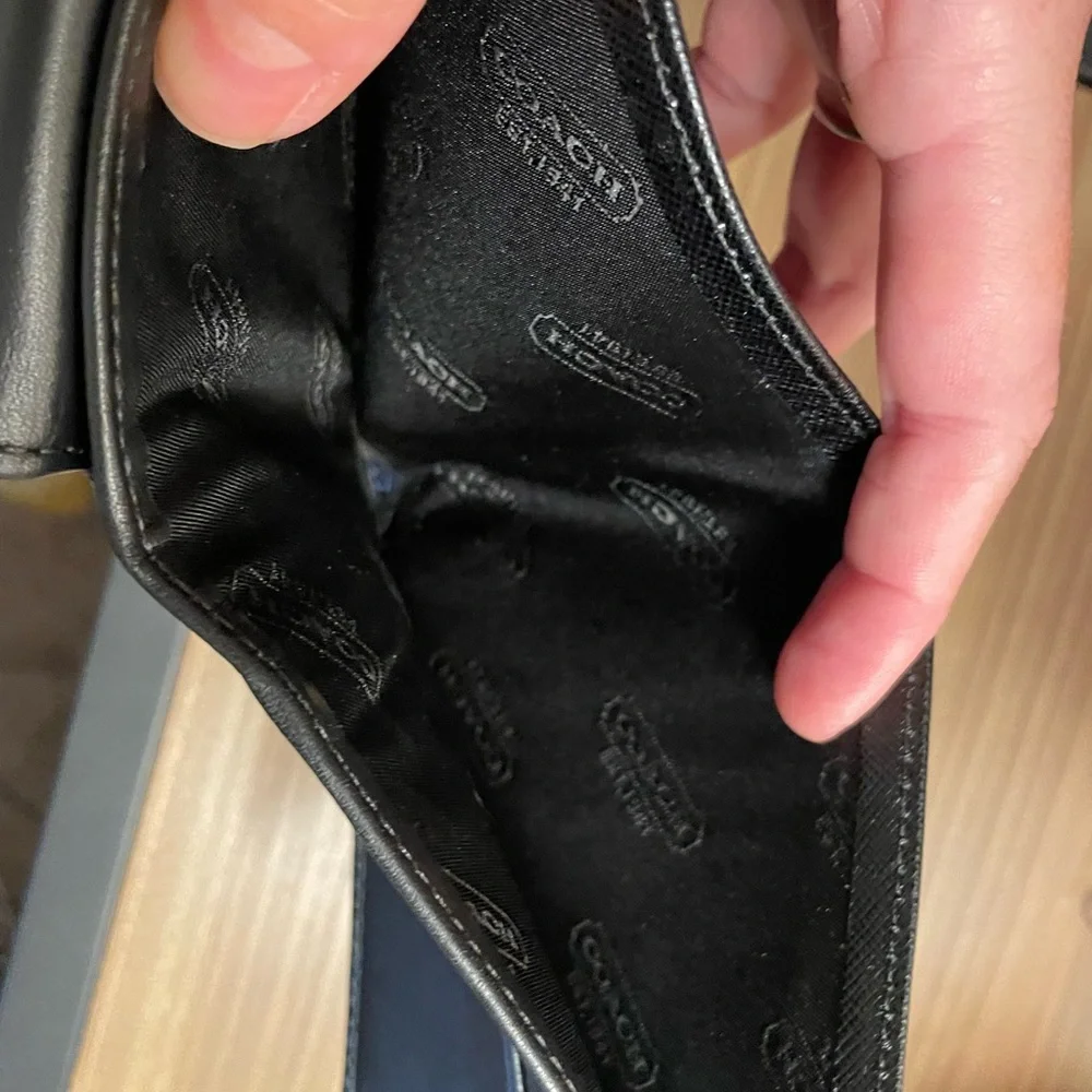 Coach Midnight Blue Embossed Wallet - Picture 2 of 6